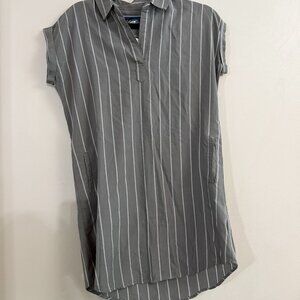 Women's Top / Shirtdress Size XS By Blue Rain Color Olive & White Stripe NWT